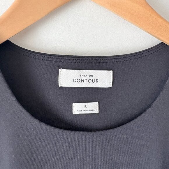 Aritzia Babaton Covet Contour Sleek Ruched Bodycon Mini Dress Black Size Small - Picture 6 of 7